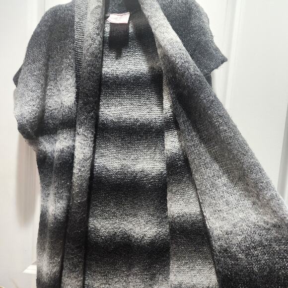 Romeo & Juliet Couture Ombre Stripe Long Open Knit Cardigan M - Picture 7 of 9